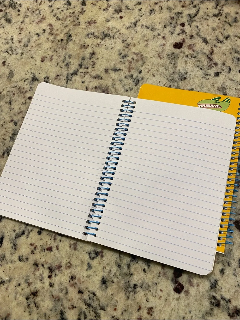 Set of 2- Beatles Yellow Spiral Notebooks with Red and Blue Accents